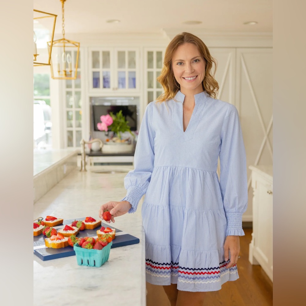 Sail to Sable X Style Striped Shirting Dress with Ric Rac - Picture 3 of 4